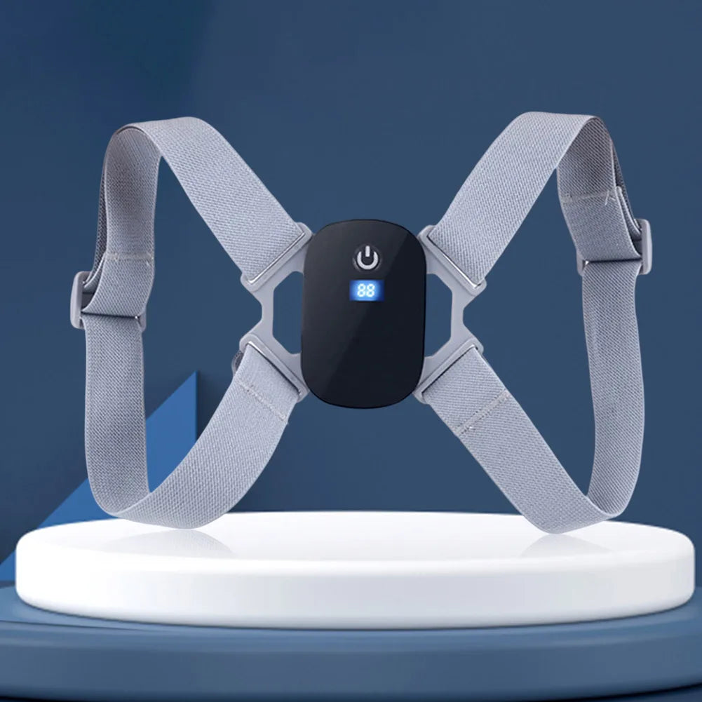 LCD 8-shaped Sitting Posture Corrector Rechargeable 400mAh Back Correction Belts Smart Sensor Vibration Reminder for Work Sudy