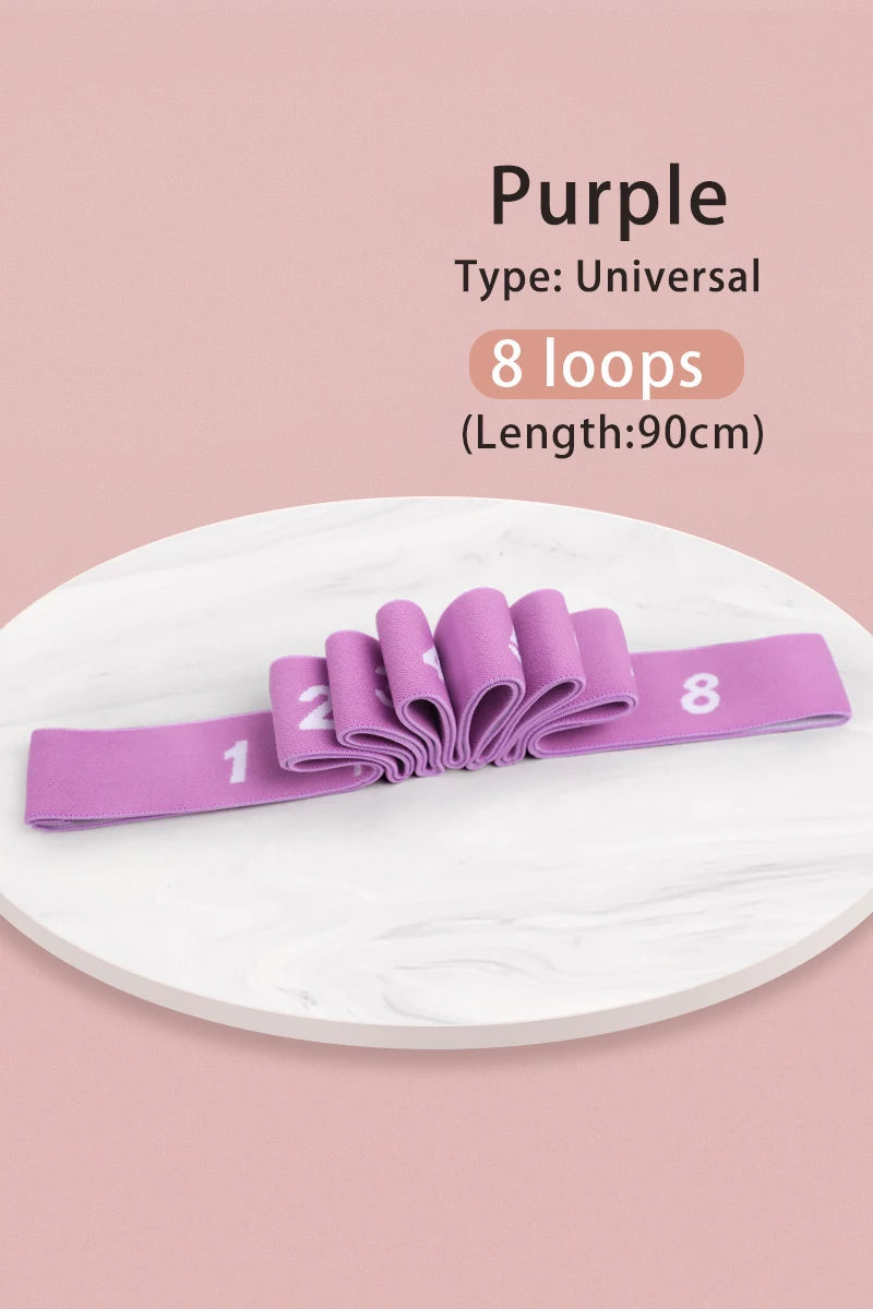 Kids Dance Stretch Band, 8/10/12-Segment Ballet Practice Elastic Band for Children, Latin Jazz Stretching Resistance Training