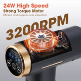 11-IN-1 Electric Massage Gun 99 Level Powerful Fascia Gun High-Frequency Vibration Body Massage Gun USB Rechargeable