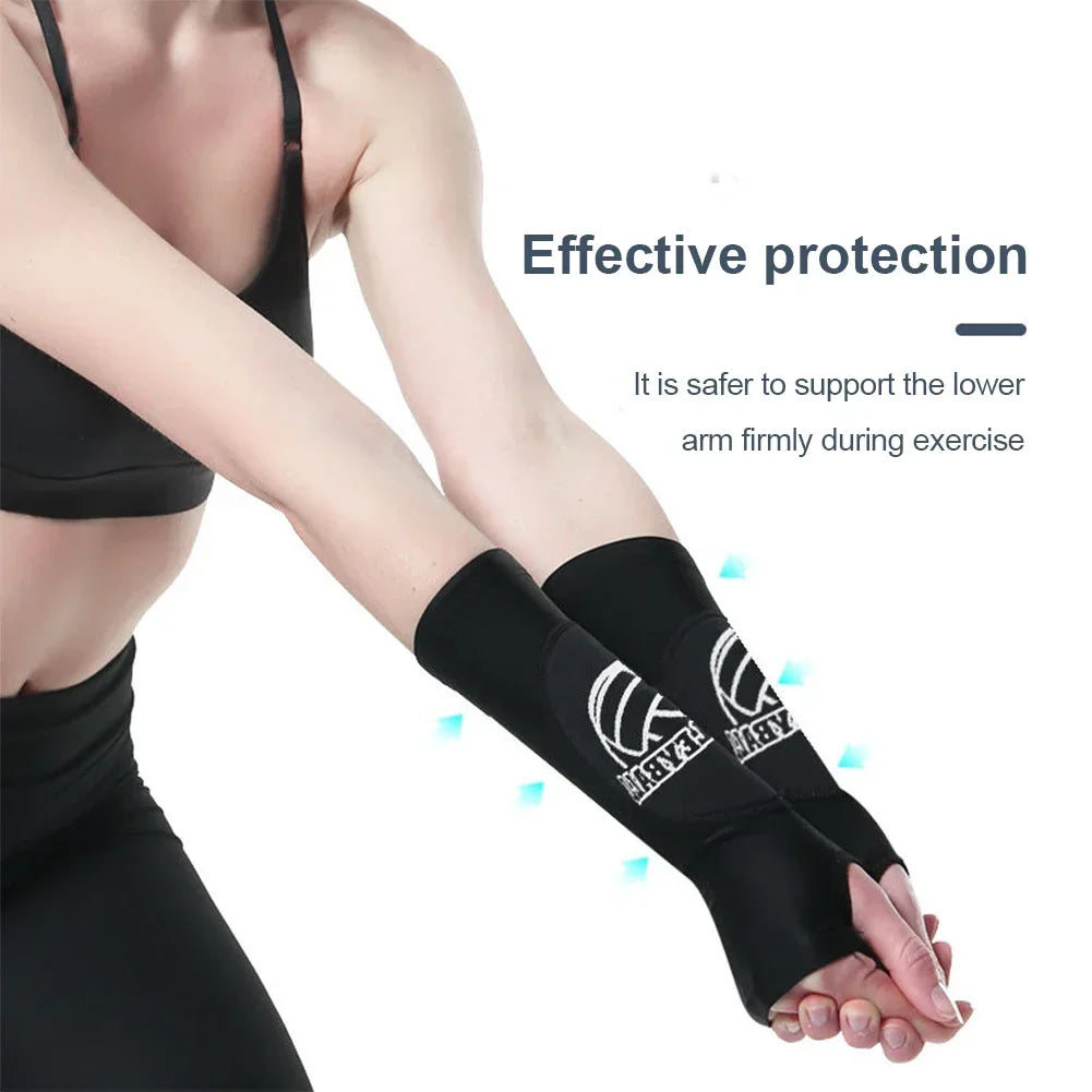 1 Pair Women Armband Cuff Breathable Compression Basketball Volleyball Elastic Breathable Arm Warmers Protector Sleeves