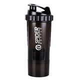 550ml 3 Layer Shaker Bottle Protein Mixing Shake Cup Sports Fitness Water Cup Scaled Plastic Water Bottles with Medicine Box Hot