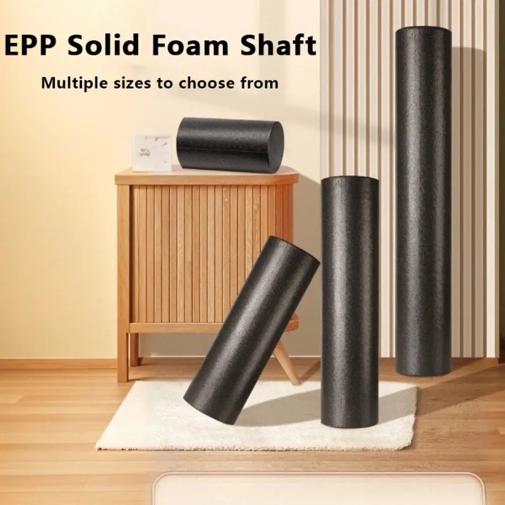 High-Density Foam EPP Yoga Foam Roller Black Portable Solid Foam Roller Solid Foam Shaft Message Roller Body Exercises