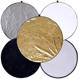 110cm Photography Reflector Foldable Portrait Fill Light Board Enhance Gloss Reflective Panel For Outdoor Live Streams Photo