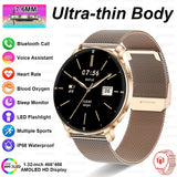 2026 New 1.32" AMOLED Smartwatch Man 466*466 Resolution Bluetooth Call LED Flashlight Fitness Tracker Smart Watch For Men Women