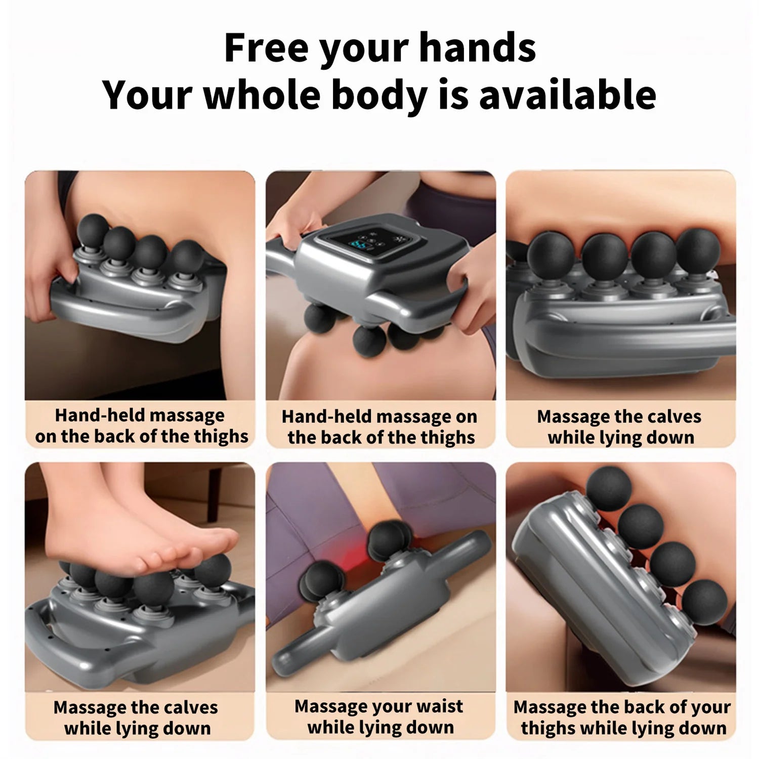 16 Heads Fascia Massage Gun，Adjustable High Frequency Vibration Electric Massager For Muscle Relaxation And Relieve Fatigue