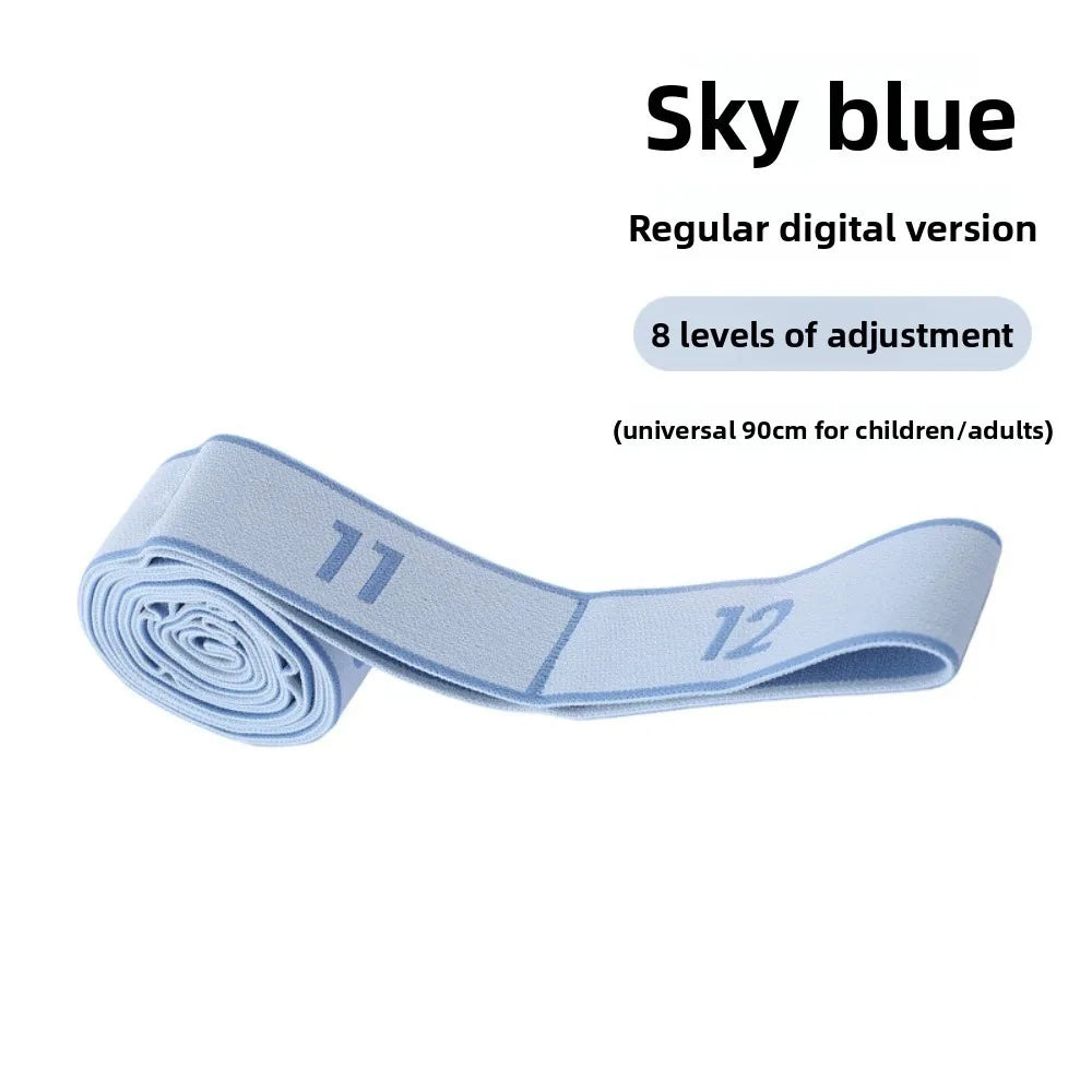 8/10/12 Grid Yoga Stretch Band Flexible Adjustable Digital Resistance Band Multi-stage Stretching Training Belt