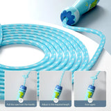 Adjustable Kids Jump Rope - Cotton Braided Skipping Rope with Wooden Handle for Toddlers, Boys & Girls, Beginner Fitness Workout