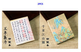 Pocket Notebook Hard Mini Notebooks Chinese Paintings Blank Inside Journal Diary for Student School Supplies Stationery