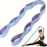 Numbered Resistance Bands with Guide Purple Blue Pink Elastic Straps for Yoga Pilates Home Gym Pull-Up Training Band