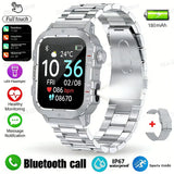 2026 New Military Smart Watch Men 3ATM Outdoor Sports Fitness Tracker Blood Pressure Health Monitoring BT Call GPS Smartwatch