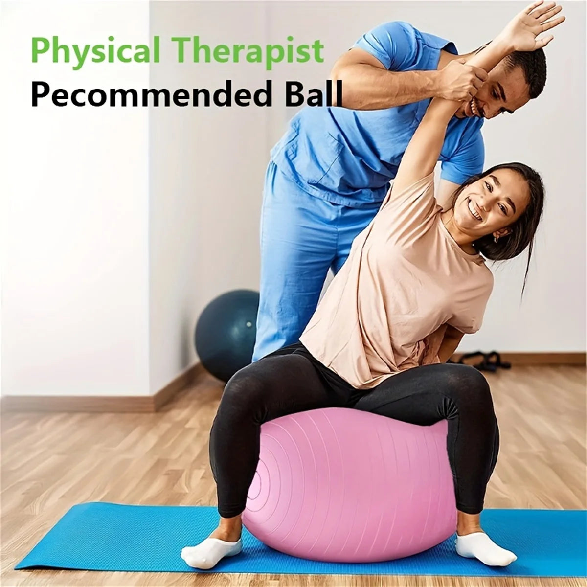 5pcs Yoga Ball Set for Gymnastics, Balance Training, Body Shaping and Thickening Durable Fitness Balls Home Fitness Supplies