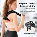 Electric Detachable Dual Head Massage Gun Handheld Massage Hammer Electric Fascia Gun with Extension Handle for Muscle Relax