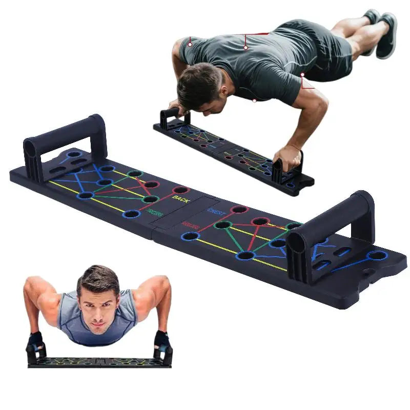 Hot！NEW 1Set Multifunctional Thicken Push Up Board Fitness Muscle Home Gym Push Up 24 Holes Push Up Stand