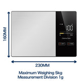 Smart Kitchen Scale Food Calorie Protein Fat Carbs Nutritional Calculator Scales, 11LB / 5kg Stainless Steel Kitchen Food Scale