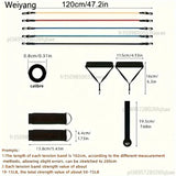 11 Piece Set Of Muscle Training Straps, Multifunctional Fitness Tension Strap, Fitness Tension Training Harness, Elastic Rope