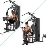 148LB Multifunctional Home Gym Full Body Workout Equipment Cable Pulley System Strength Training Fitness Exercise Machine Set