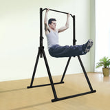 Triangular Pull up Station Black Horizontal Bar 1.75-2.3m Adjustable Height Freestanding Traction Bar for Gym School Home