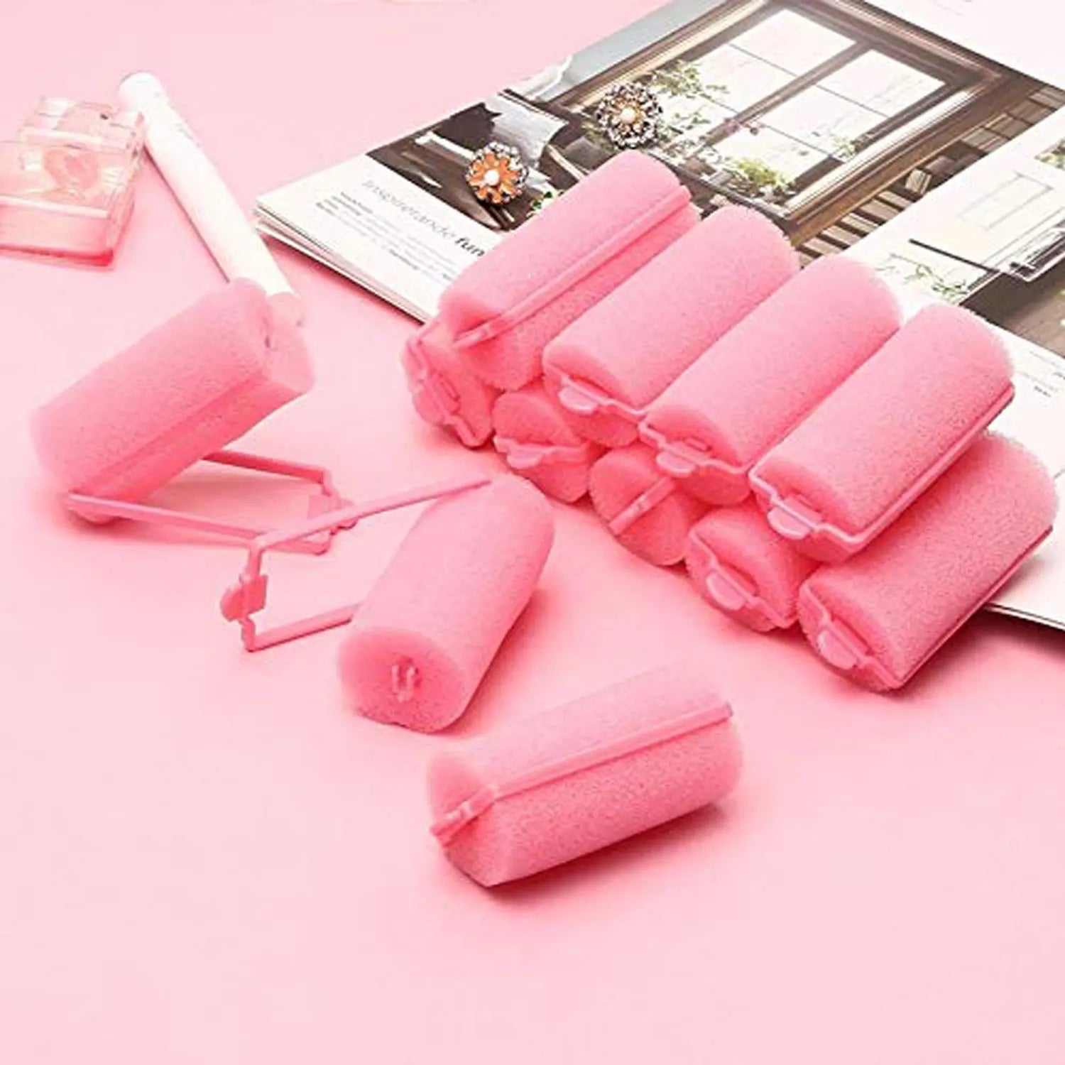6-14pcs Magic Sponge Foam Hair Rollers Styling Heatless Curlers Cushion Salon DIY Barber Curler Tool Women  Not Hurt Hair 6 Size