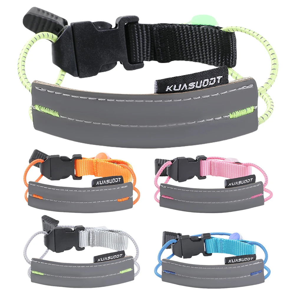 Reflective Cycling Pants Cuff Band High Visibility Bicycle Trouser Bands Adjustable for Night Walking Cycling Running