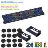 Hot！NEW 1Set Multifunctional Thicken Push Up Board Fitness Muscle Home Gym Push Up 24 Holes Push Up Stand