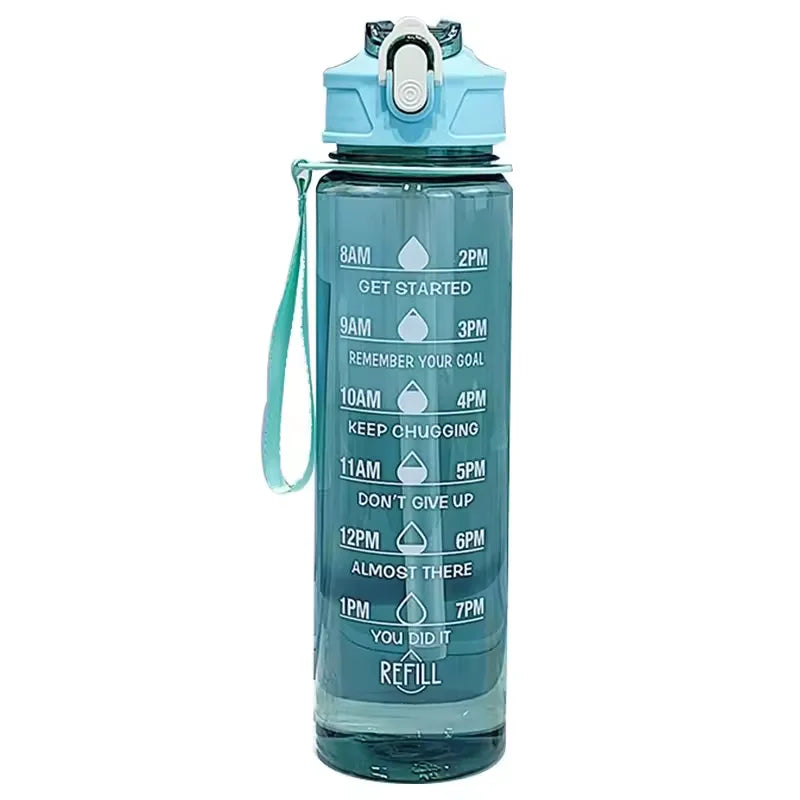 750-900ML Large Capacity Sports Water Bottle Leak Proof Colorful Plastic Cup Drinking Outdoor Travel Portable Gym Fitness Jugs