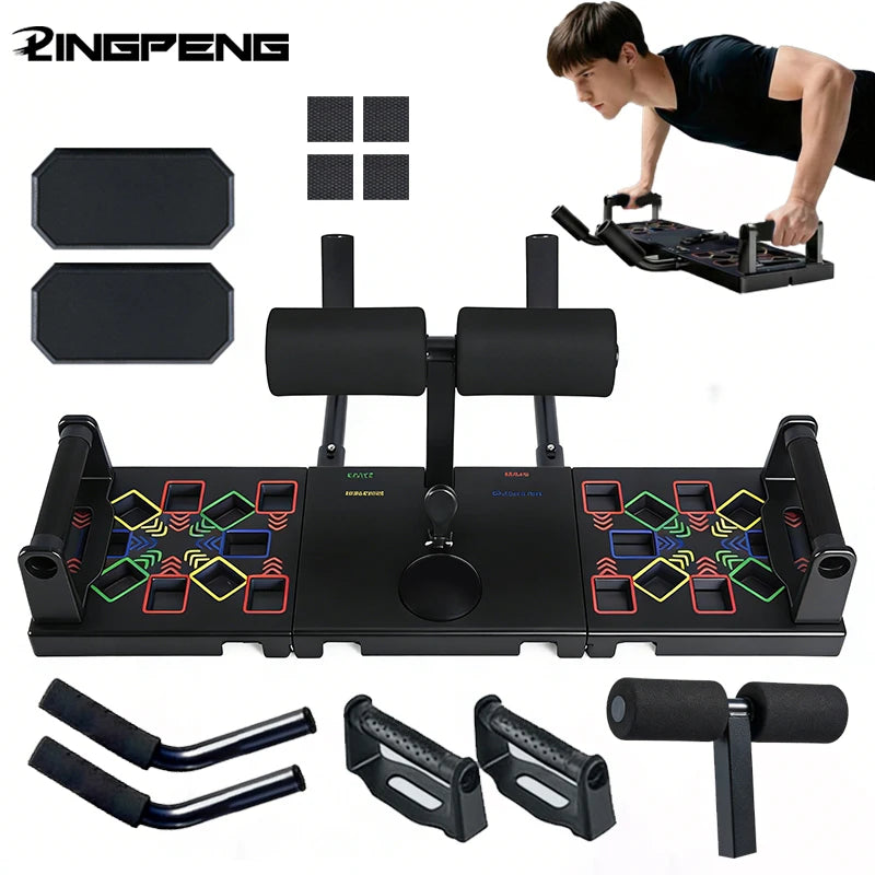 Push-up Board Set Portable Multifunctional Push-up Bar Foldable Fitness Equipment For Chest Abdomen Arms/Back Training