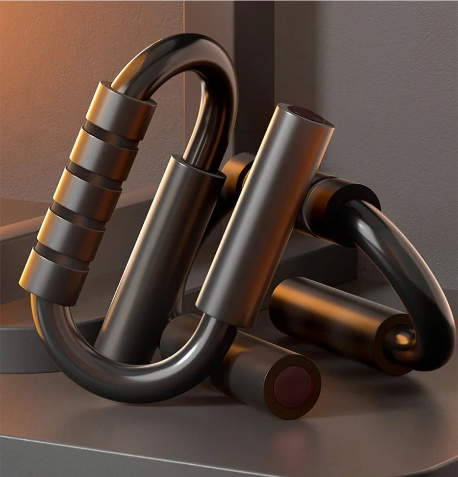 S-shaped Push-Up Rack with Non-Slip Foam Handles, Steel Frame, Home Fitness Equipment,Designed for Chest and Upper Body Training