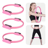 Pilates Ring Yoga Rings with Non Slip Handles Fitness Circle Flexible Resistance Exercise Equipment for Thighs Abs and Legs