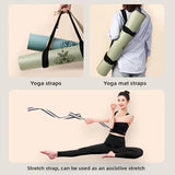 Multifunctional Yoga Mat Leather Label Strap - Yoga and Pilates Stretch Strap, Perfect for Fitness and Training