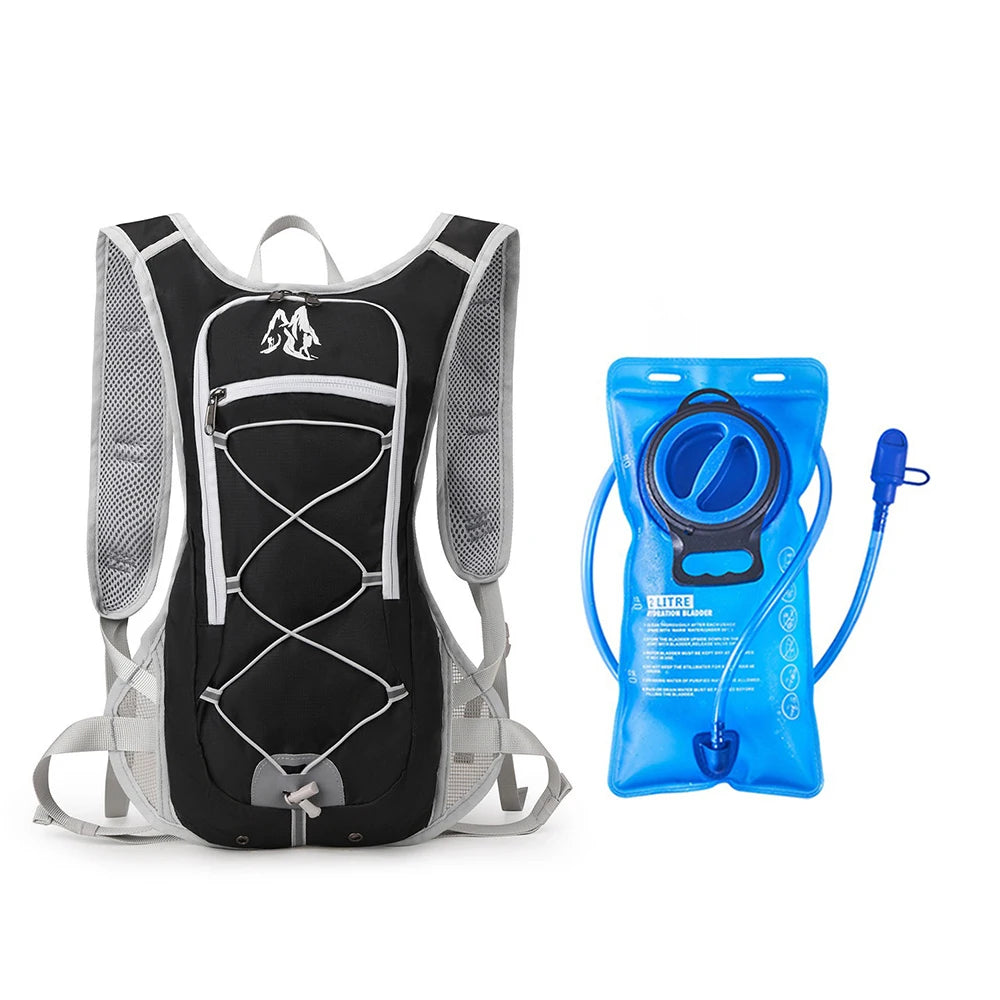 Sports Backpack Water Bag Set 2Liters Outdoor Hiking Waterbag Rucksack Cycling Water Bladder Knapsack Refill Hydration Bag Pack