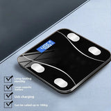 Bluetooth Body Fat Scale Rechargeable Digital Weight Scale High Precision Smart Body Composition Monitor with LCD Display Max 18