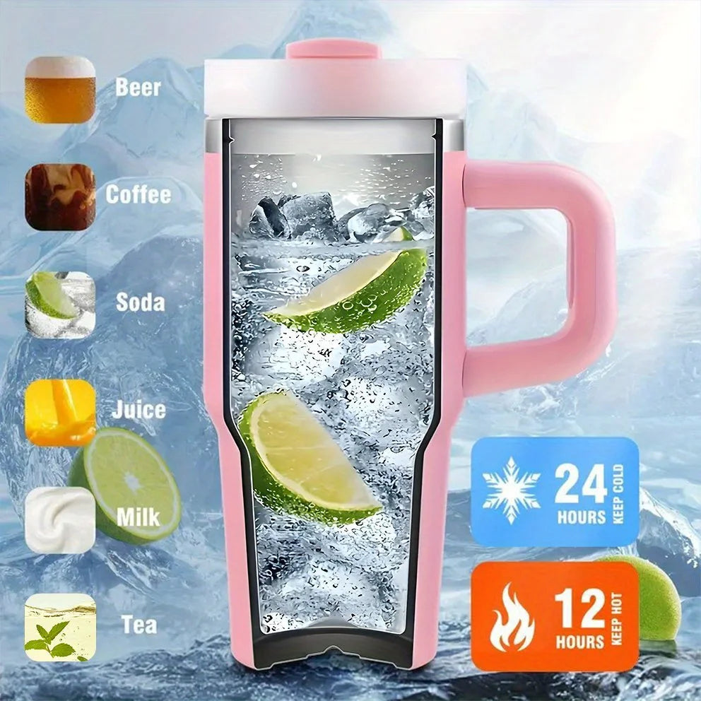 Personalized of Name 14Oz SUS304 Travel Cup Customization Water Bottle with Straw Suitable for Birthday Gifts Sport Water Bottle