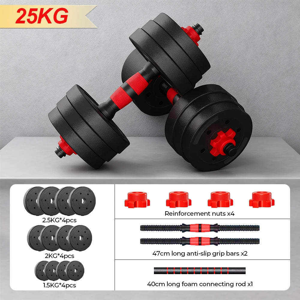 25kg Adjustable Dumbbell Set Sand-Filled Home Gym Equipment for Building Arm Strength And Muscle