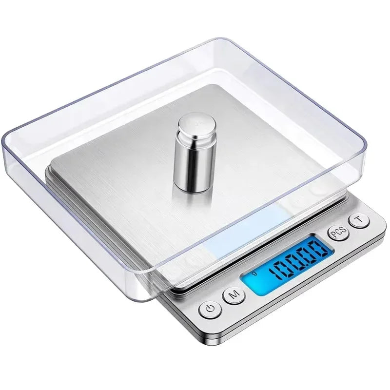 LCD Digital Jewelry Scale 3kg 0.1g/500g 0.01g Smart Precision Electronic Pocket Portable Kitchen Food Scales Gram Weight Balance