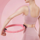 Pilates Ring Yoga Rings with Non Slip Handles Fitness Circle Flexible Resistance Exercise Equipment for Thighs Abs and Legs