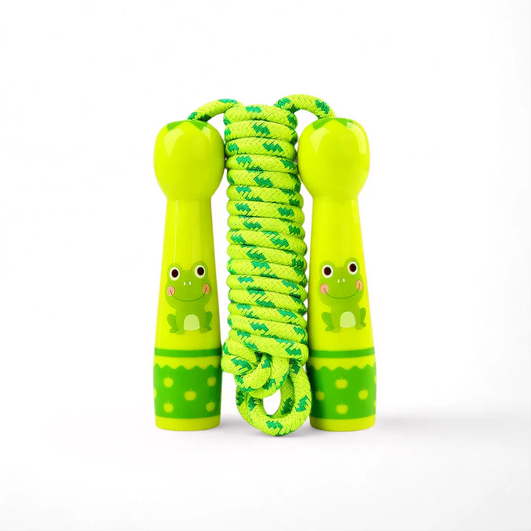 Toddler Jump Rope Wear Resistant Cotton Cord Length Adjustable Soft Skipping Rope With Smooth Handles For Kids Boys Girls