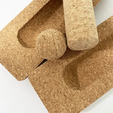 Cork Yoga Blocks Ankle Balance Board Premium Cork Wobble Board Foot Roller Split Half Round Design Yoga Pilates Equipmen