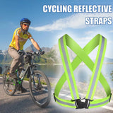 Cycling Reflective Strip Safety Vest Adjustable Highly Elastic Electric Scooter Reflective Vest For Running Jogging Fishing