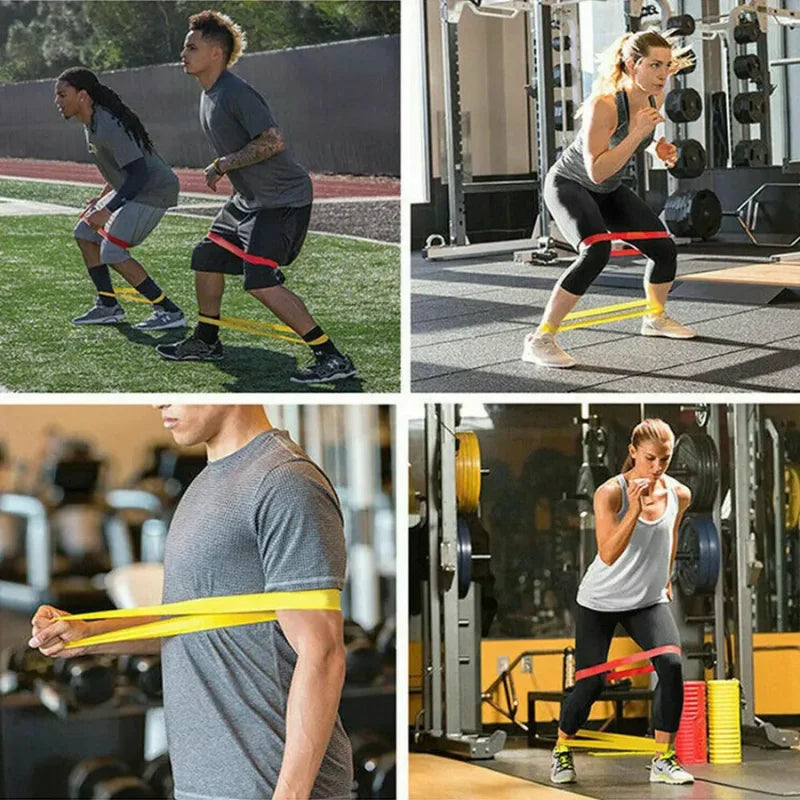 5Pcs Resistance Bands Set Mini Loop Elastic Rubber Fitness Equipment Home Workout Strength Training Yoga Pilates Mobility Gym