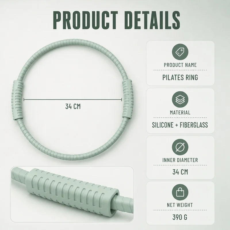 Pilates Ring Magic Circle Detachable Silicone Fiberglass Core Home Gym Fitness Equipment Slim Body Shaping Workout