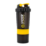 550ml 3 Layer Shaker Bottle Protein Mixing Shake Cup Sports Fitness Water Cup Scaled Plastic Water Bottles with Medicine Box Hot
