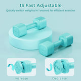 Dripex Adjustable Dumbbells Weight Set 2.5kg 5kg 10kg Dumbbell Pair 4-in-1 Weight Dumbbells Set Women Men with Non-Slip Handle