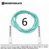 JR100-6  6 mm diameter PVC  WITH THREAD CORE skip rope 3.2 meters in between 15.5cm middle-long handle NEVERTOOLATE GOOD QUALITY
