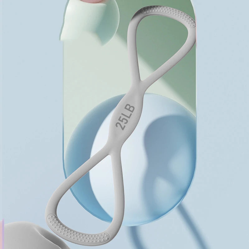 8-shaped Resistance Band for Women Yoga Fitness Shaping Shoulder and Chest Expansion High-elastic Silicone