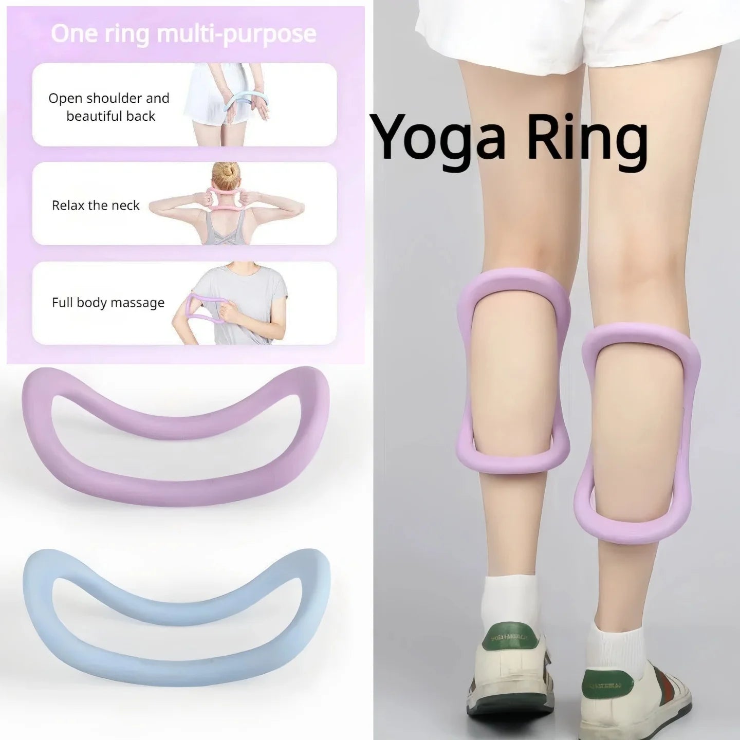 Yoga Pilates Ring After Massage Calf Elastic Neck Yoga Ring Suitable For All Ages TPE Material Ergonomic Design
