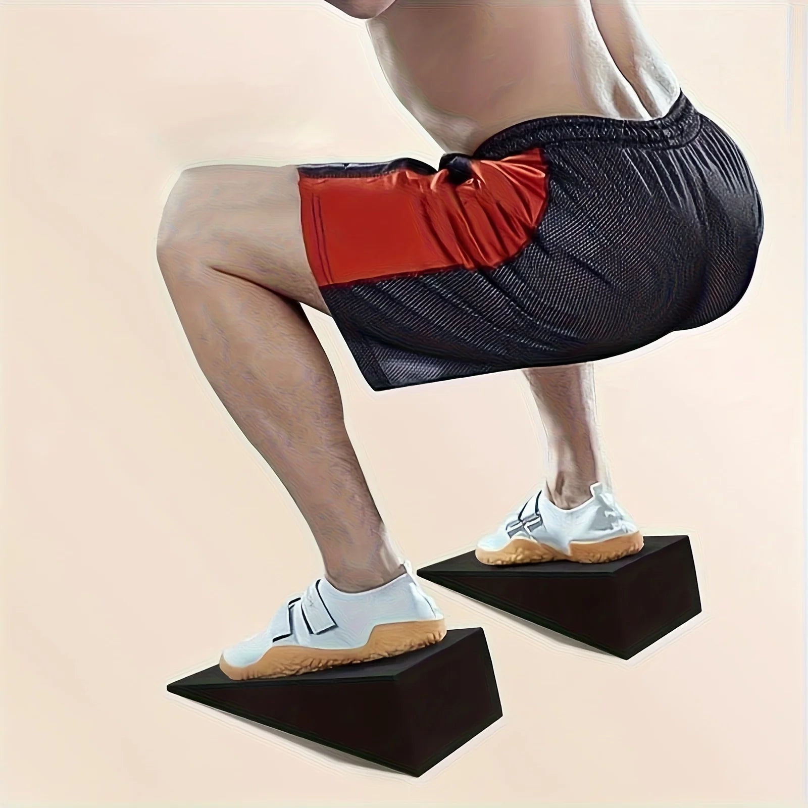 PE Wedge Slanted Step Block, 2Pcs Yoga Triangular Slant Brick, Multi-use for Squat Assist, Deep Stretching, Leg Rehabilitation