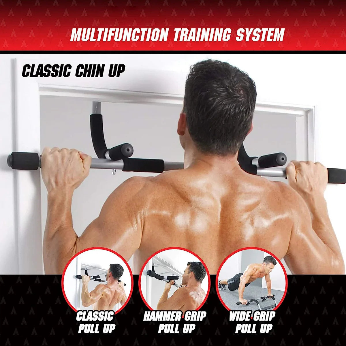 Indoor Horizontal Bar Pull-Up Device Fitness Equipment Punch-Free Parallel Bars Door Frame Pull-Up Bar for Sports Training