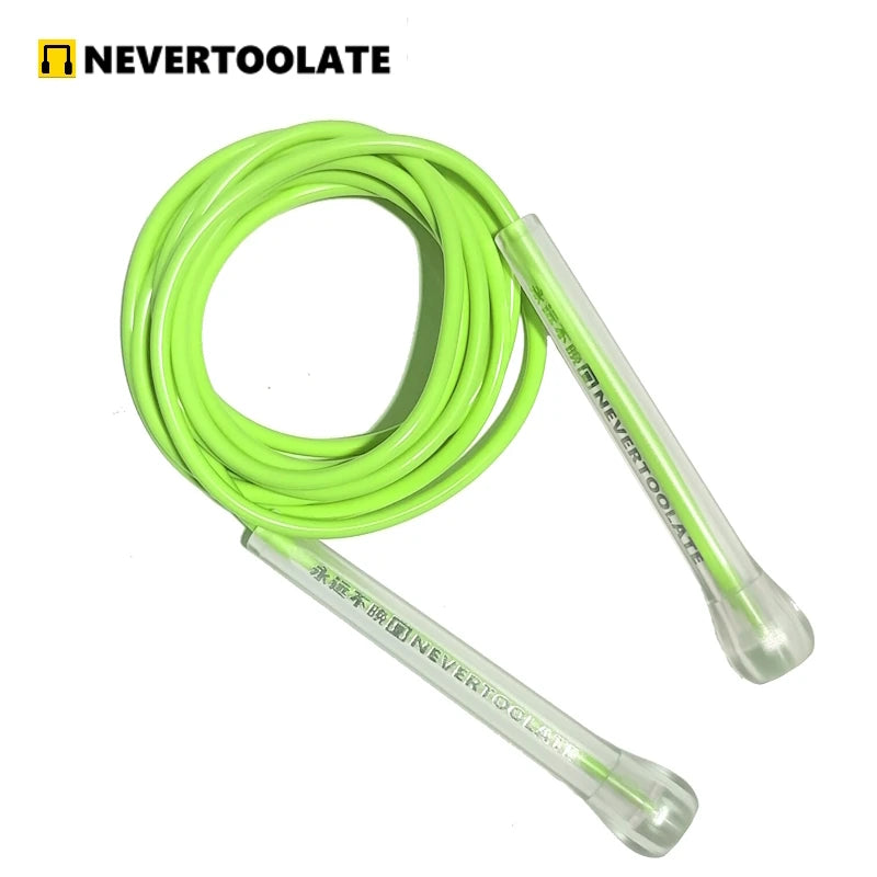 5mm NEVERTOOLATE  EXTRA LONG 3.2 METERS abs handle boxing speed  Soft PVC Jump skip Rope Tangle Free Skipping crossfit Fitness