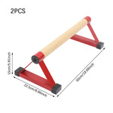 50cm Red Triangle Push Up Bars, Beech Wood+Steel Handstand Bars 400kg Load Capacity Calisthenics Pushup Stands Freestanding