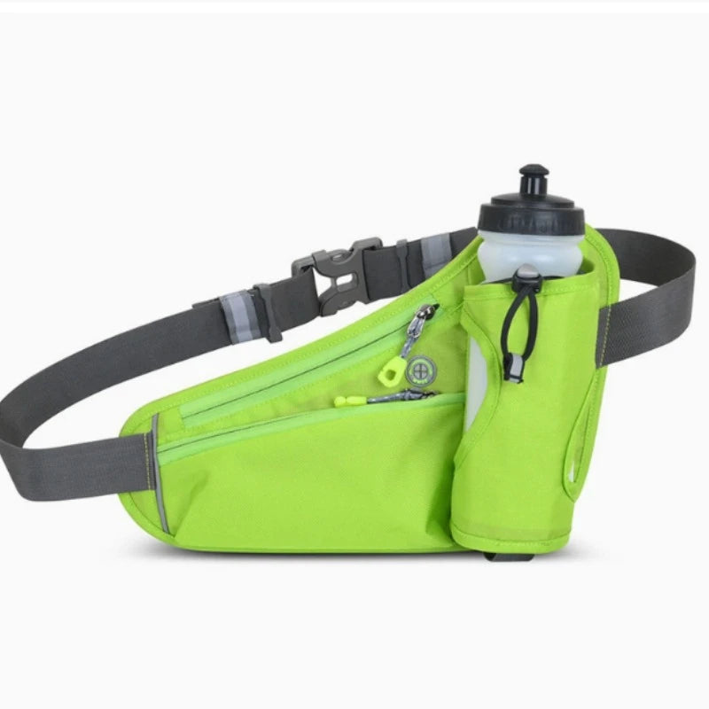 Running Waist Bags Water Bottle Holder Hydration Belt Bag Men Women Sports Fanny Pack Gym Running Cell Phone Jogging Cycling Bag